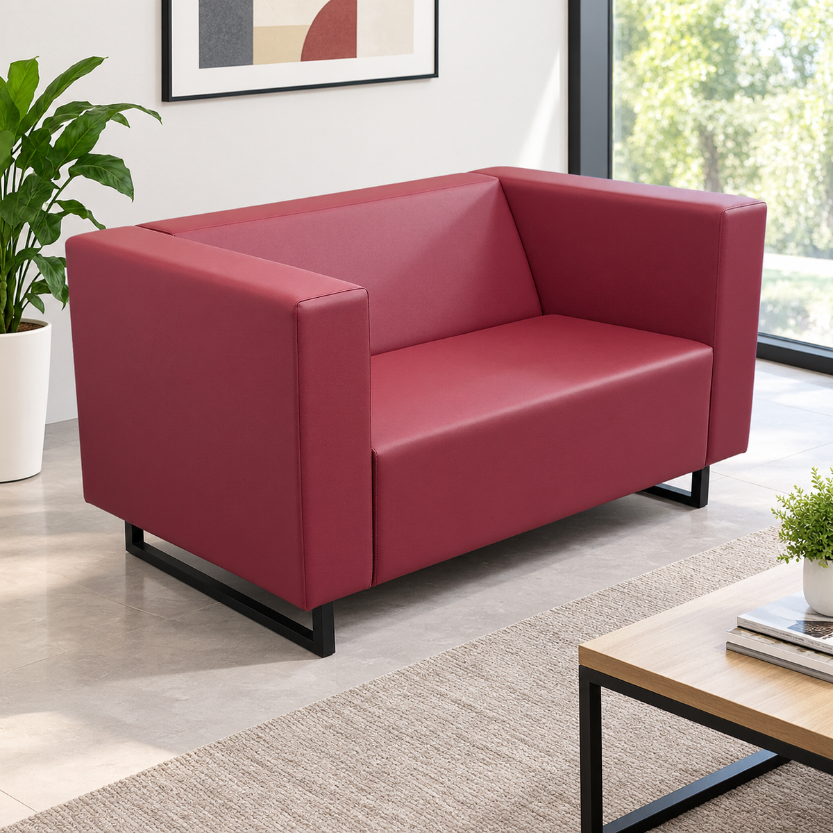 Divano VESTA in Ecopelle 2 Posti con Finiture Impunturate – Vari Colori EuroPoltrone S.R.L.