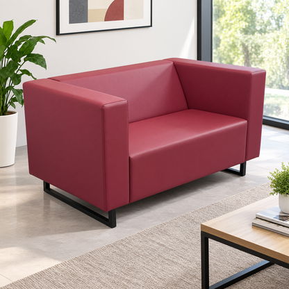 Divano VESTA in Ecopelle 2 Posti con Finiture Impunturate – Vari Colori EuroPoltrone S.R.L.